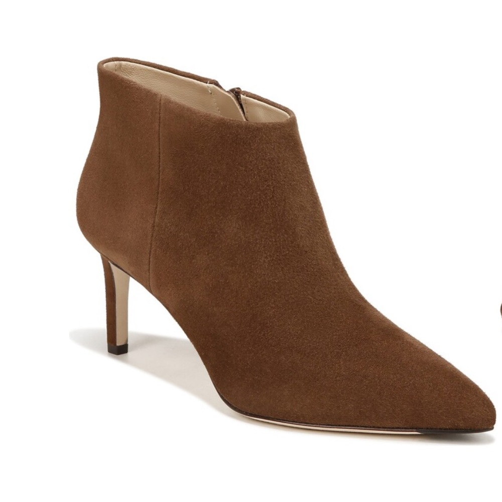 VERONICA BEARD Leone Pointed Toe Bootie Brown suede leather  (Women) size 9